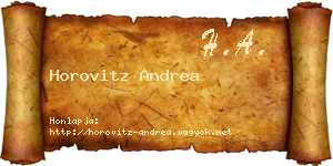 Horovitz Andrea névjegykártya