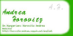 andrea horovitz business card